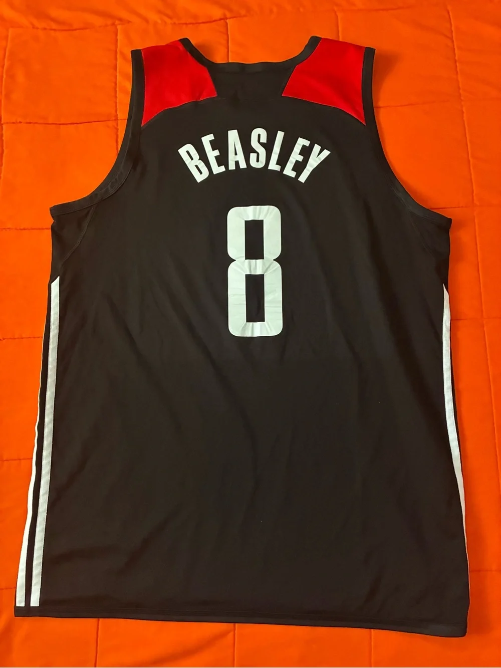 Houston Rockets Jersey Mens 2XL Adidas Beasley #8 NBA Reversible League Game